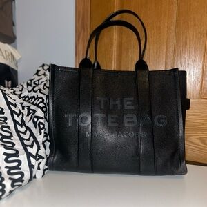 Marc Jacobs Large Black Leather Tote